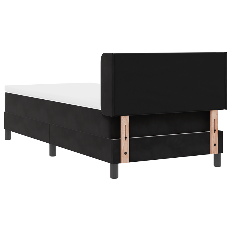 Casa si Gradina - Mobilier - Paturi si accesorii - Paturi - Pat box spring cu saltea, negru, 90x200 cm, catifea - Infinity.ro