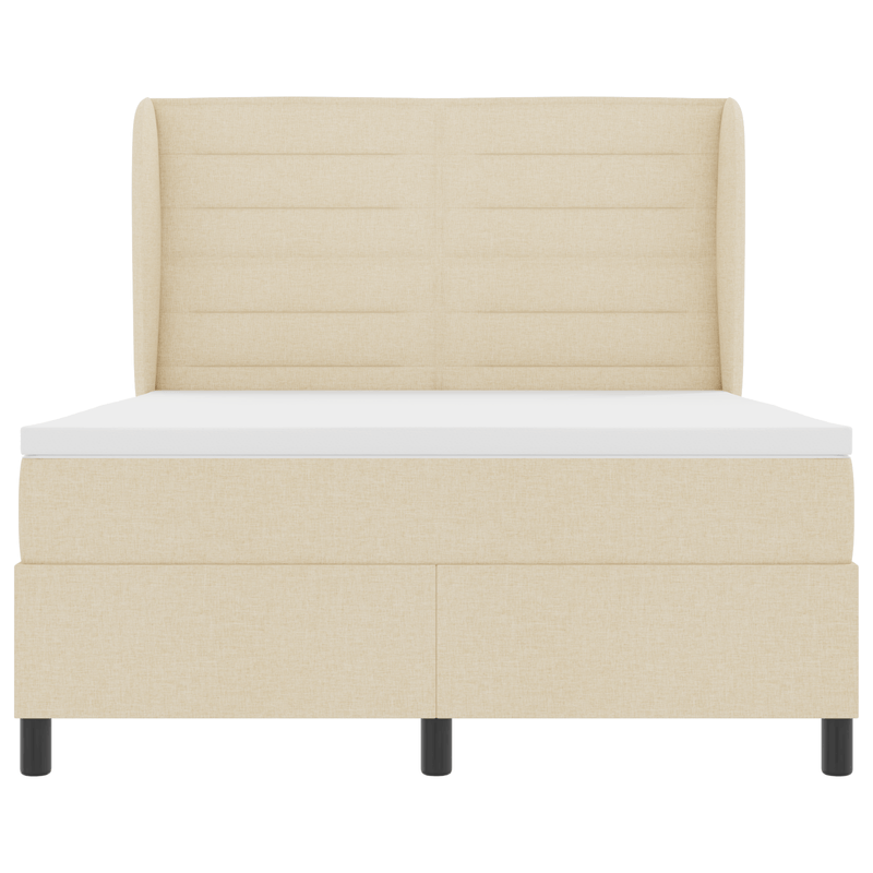 Casa si Gradina - Mobilier - Paturi si accesorii - Paturi - Pat Box Spring cu Saltea Crem 140x190 cm Fabrica - Infinity.ro