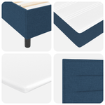 Casa si Gradina - Mobilier - Paturi si accesorii - Paturi - Pat box spring cu saltea, albastru, 140x190 cm, textil - Infinity.ro