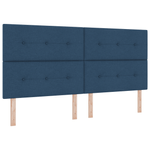 Casa si Gradina - Mobilier - Paturi si accesorii - Paturi - Pat box spring cu saltea, albastru, 200x200 cm, textil - Infinity.ro