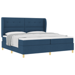 Casa si Gradina - Mobilier - Paturi si accesorii - Paturi - Pat box spring cu saltea, albastru, 200x200 cm, textil - Infinity.ro