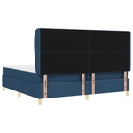 Casa si Gradina - Mobilier - Paturi si accesorii - Paturi - Pat box spring cu saltea, albastru, 200x200 cm, textil - Infinity.ro