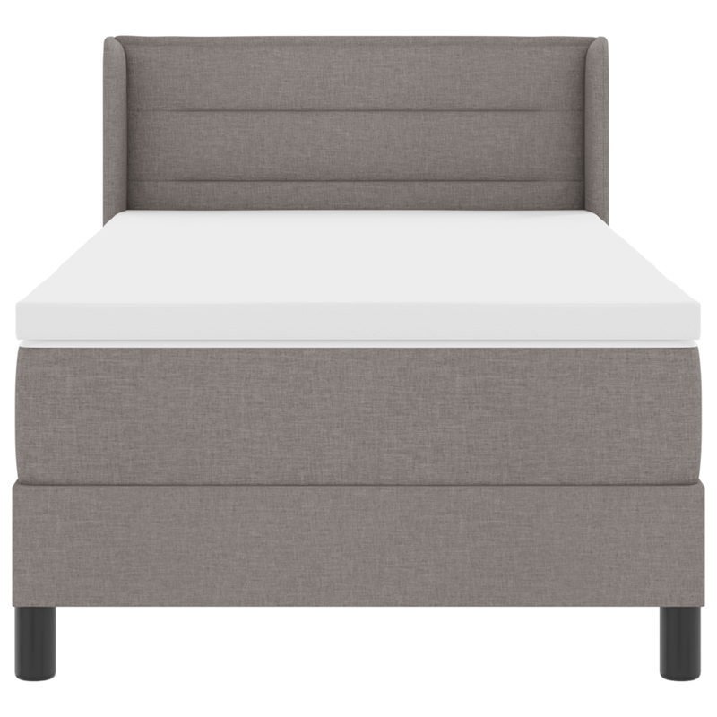 Casa si Gradina - Mobilier - Paturi si accesorii - Paturi - Pat cu Box Spring  cu saltea gri taupe 90x190 cm tesatura - Infinity.ro