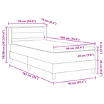 Casa si Gradina - Mobilier - Paturi si accesorii - Paturi - Pat cu Box Spring  cu saltea gri taupe 90x190 cm tesatura - Infinity.ro