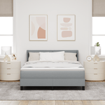 Casa si Gradina - Mobilier - Paturi si accesorii - Paturi - Pat cu Somiera  cu Saltea Gri Deschis 160x200 cm Material - Infinity.ro