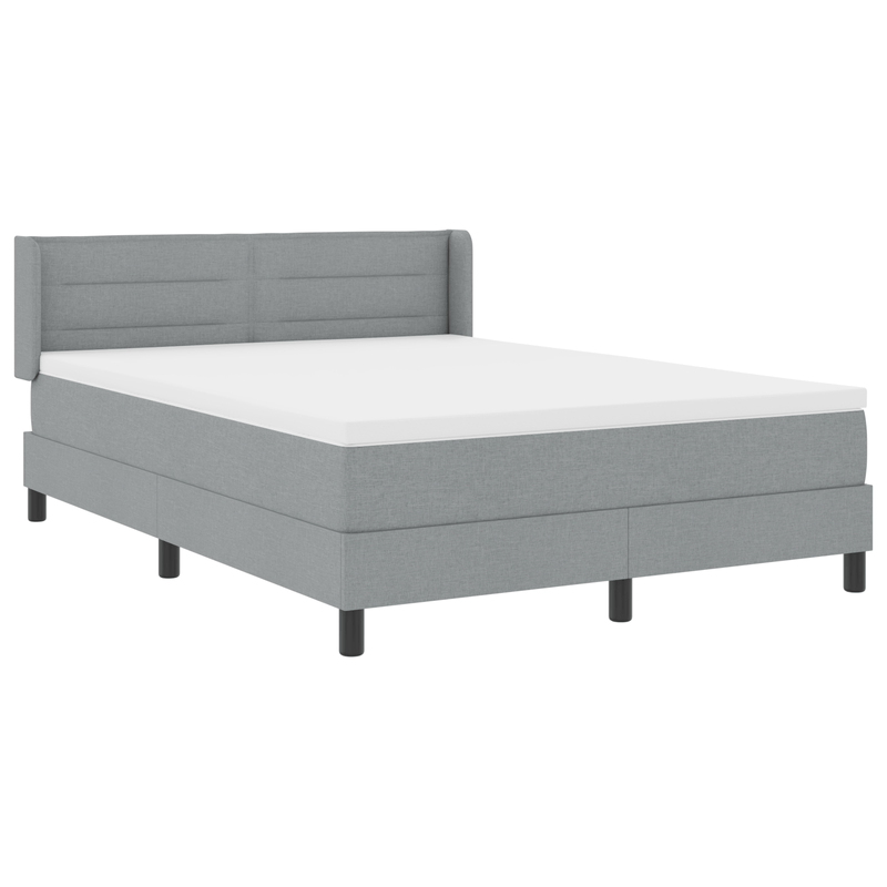 Casa si Gradina - Mobilier - Paturi si accesorii - Paturi - Pat cu Somiera  cu Saltea Gri Deschis 160x200 cm Material - Infinity.ro