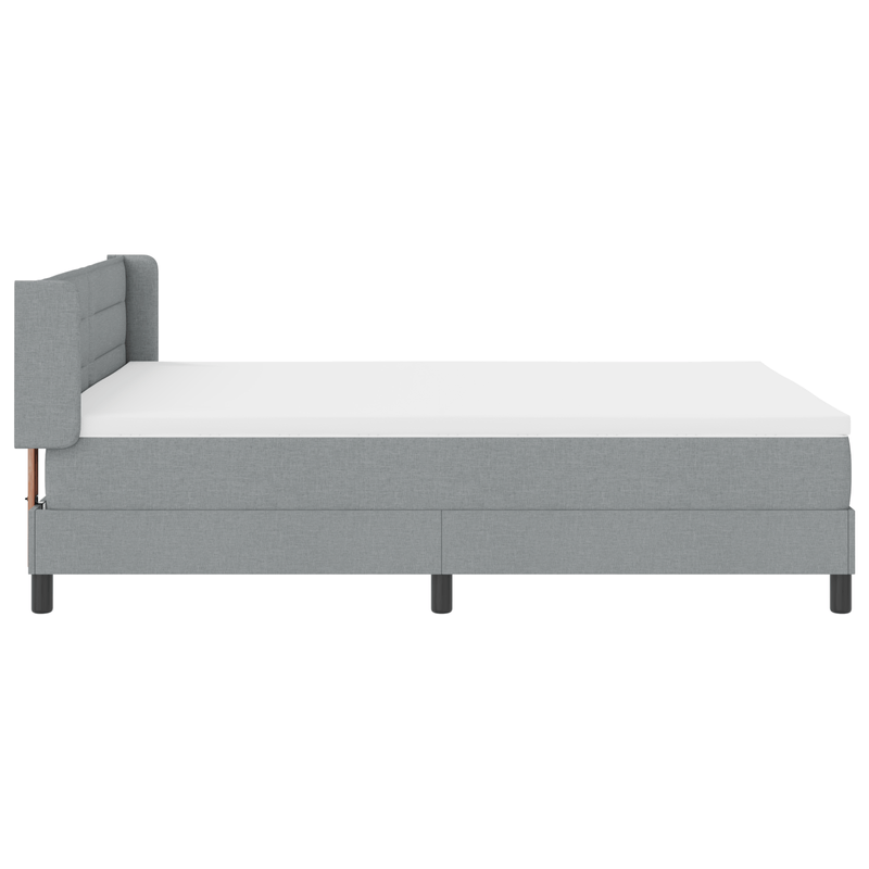 Casa si Gradina - Mobilier - Paturi si accesorii - Paturi - Pat cu Somiera  cu Saltea Gri Deschis 160x200 cm Material - Infinity.ro