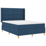 Casa si Gradina - Mobilier - Paturi si accesorii - Paturi - Pat box spring cu saltea, albastru, 140x190 cm, textil - Infinity.ro