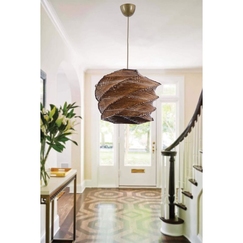 Casa si Gradina - Corpuri si surse de iluminat - Lustre si pendule - Lustra, Opviq, lemn, antichizat, 32x32x65 cm - Infinity.ro