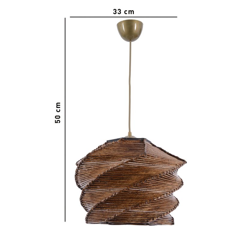 Casa si Gradina - Corpuri si surse de iluminat - Lustre si pendule - Lustra, Opviq, lemn, antichizat, 32x32x65 cm - Infinity.ro