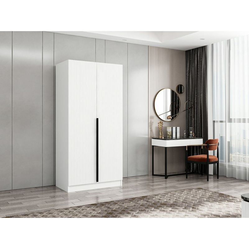 Casa si Gradina - Mobilier - Dulapuri si sifoniere - Sifoniere - Sifonier, Hanah Home, pal melaminat, alb, 90x52x210 cm - Infinity.ro