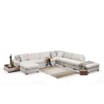 Casa si Gradina - Mobilier - Canapele si coltare - Coltare - Coltar, Atelier Del Sofa, lemn de fag si pal, alb, 374x428x95 cm - Infinity.ro