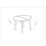Casa si Gradina - Mobilier - Mese si birouri - Mese bucatarie si dining - Masa extensibila, Hanah Home, pal melaminat, alb, 100x75x100 cm, extensibila pana la 139 cm - Infinity.ro