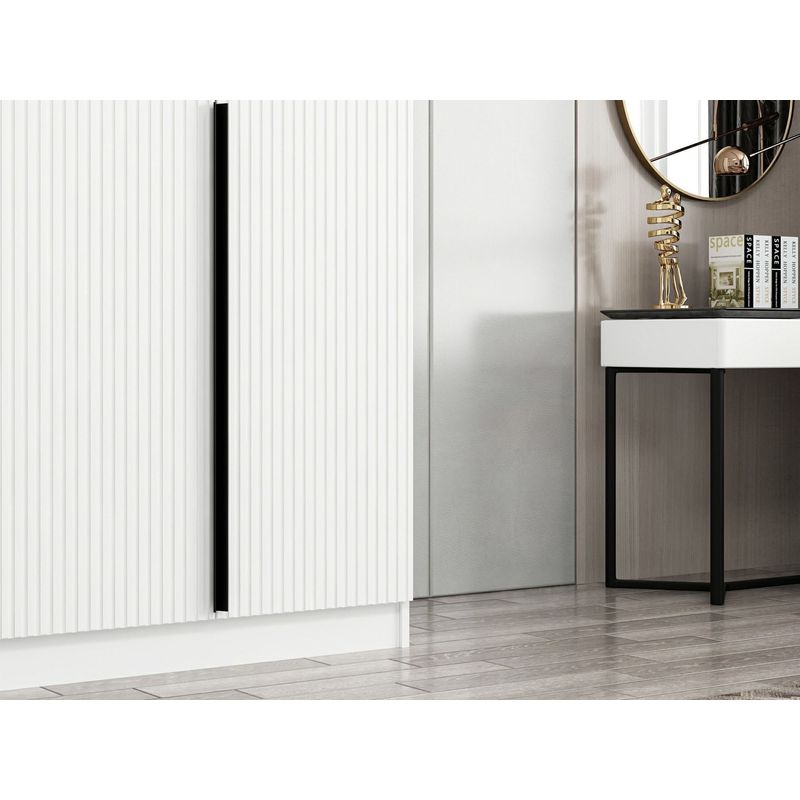 Casa si Gradina - Mobilier - Dulapuri si sifoniere - Sifoniere - Sifonier, Hanah Home, pal melaminat, alb, 90x52x210 cm - Infinity.ro