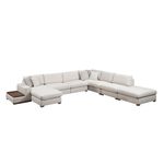 Casa si Gradina - Mobilier - Canapele si coltare - Coltare - Coltar, Atelier Del Sofa, lemn de fag si pal, alb, 374x428x95 cm - Infinity.ro