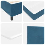 Casa si Gradina - Mobilier - Paturi si accesorii - Paturi - Pat box spring cu saltea, albastru inchis, 90x200 cm, catifea - Infinity.ro