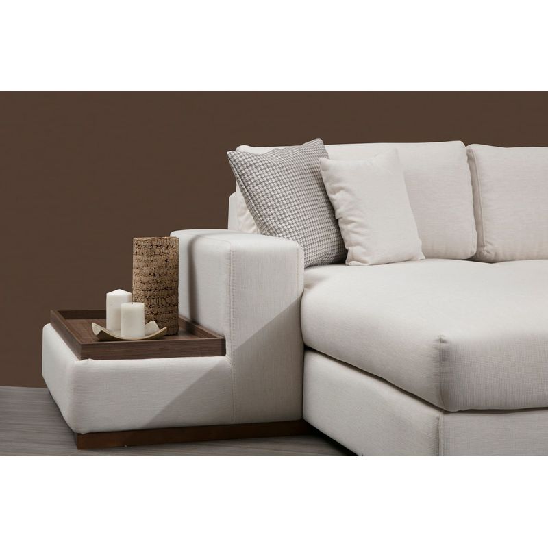 Casa si Gradina - Mobilier - Canapele si coltare - Coltare - Coltar, Atelier Del Sofa, lemn de fag si pal, alb, 374x428x95 cm - Infinity.ro