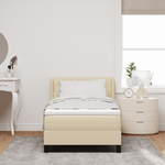 Casa si Gradina - Mobilier - Paturi si accesorii - Paturi - Pat Box Spring  cu Saltea Crem 100x200 cm Fabrica - Infinity.ro