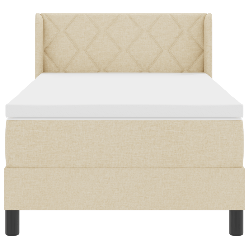Casa si Gradina - Mobilier - Paturi si accesorii - Paturi - Pat Box Spring  cu Saltea Crem 100x200 cm Fabrica - Infinity.ro