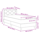 Casa si Gradina - Mobilier - Paturi si accesorii - Paturi - Pat Box Spring  cu Saltea Crem 100x200 cm Fabrica - Infinity.ro