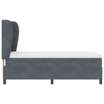 Casa si Gradina - Mobilier - Paturi si accesorii - Paturi - Pat box spring cu saltea, gri inchis, 90x190 cm, catifea - Infinity.ro