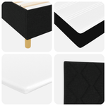Casa si Gradina - Mobilier - Paturi si accesorii - Paturi - Pat cu saltea cu cadru negru 100x200 cm din stofa - Infinity.ro