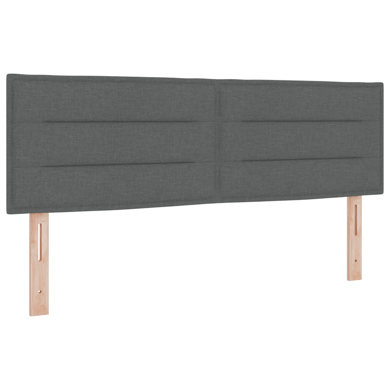 Casa si Gradina - Mobilier - Paturi si accesorii - Paturi - Pat cu somiera  cu saltea gri inchis 140x190 cm din tesatura - Infinity.ro