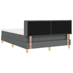 Casa si Gradina - Mobilier - Paturi si accesorii - Paturi - Pat cu somiera  cu saltea gri inchis 140x190 cm din tesatura - Infinity.ro