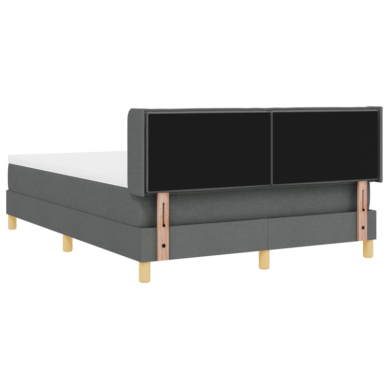 Casa si Gradina - Mobilier - Paturi si accesorii - Paturi - Pat cu somiera  cu saltea gri inchis 140x190 cm din tesatura - Infinity.ro