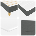 Casa si Gradina - Mobilier - Paturi si accesorii - Paturi - Pat cu somiera  cu saltea gri inchis 140x190 cm din tesatura - Infinity.ro