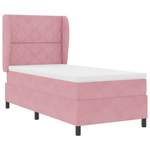 Casa si Gradina - Mobilier - Paturi si accesorii - Paturi - Pat box spring cu saltea, roz, 90x190 cm, catifea - Infinity.ro