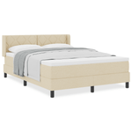 Casa si Gradina - Mobilier - Paturi si accesorii - Paturi - Pat Box Spring  cu Saltea Crem 160x200 cm Fabric - Infinity.ro