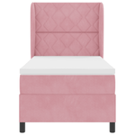 Casa si Gradina - Mobilier - Paturi si accesorii - Paturi - Pat box spring cu saltea, roz, 90x190 cm, catifea - Infinity.ro