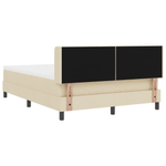 Casa si Gradina - Mobilier - Paturi si accesorii - Paturi - Pat Box Spring  cu Saltea Crem 160x200 cm Fabric - Infinity.ro