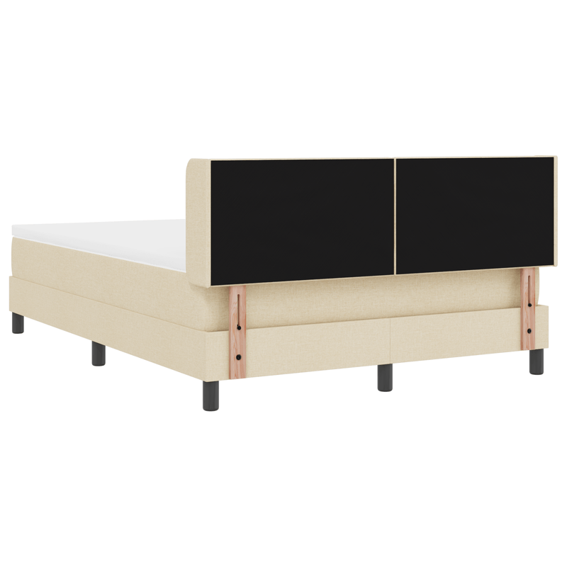 Casa si Gradina - Mobilier - Paturi si accesorii - Paturi - Pat Box Spring  cu Saltea Crem 160x200 cm Fabric - Infinity.ro