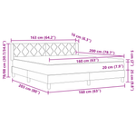 Casa si Gradina - Mobilier - Paturi si accesorii - Paturi - Pat Box Spring  cu Saltea Crem 160x200 cm Fabric - Infinity.ro