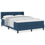 Casa si Gradina - Mobilier - Paturi si accesorii - Paturi - Pat Box Spring Albastru cu Saltea 160x200 cm Material textil - Infinity.ro