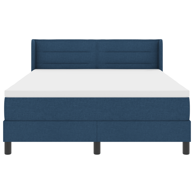 Casa si Gradina - Mobilier - Paturi si accesorii - Paturi - Pat Box Spring Albastru cu Saltea 160x200 cm Material textil - Infinity.ro