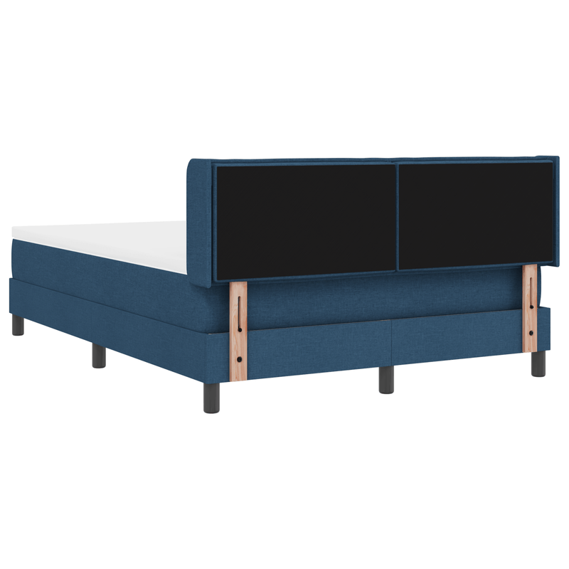 Casa si Gradina - Mobilier - Paturi si accesorii - Paturi - Pat Box Spring Albastru cu Saltea 160x200 cm Material textil - Infinity.ro