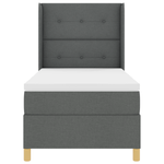 Casa si Gradina - Mobilier - Paturi si accesorii - Paturi - Pat box spring cu saltea, gri inchis, 80x200 cm, textil - Infinity.ro
