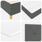 Casa si Gradina - Mobilier - Paturi si accesorii - Paturi - Pat box spring cu saltea, gri inchis, 80x200 cm, textil - Infinity.ro