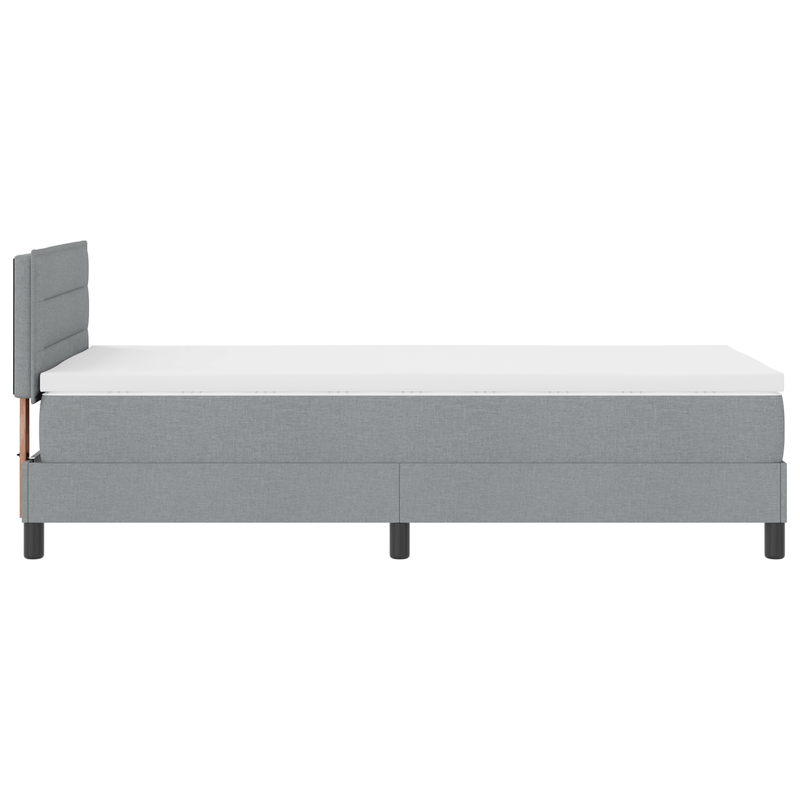 Casa si Gradina - Mobilier - Paturi si accesorii - Paturi - Pat cu arcuri cu saltea & lumina LED gri 80x200 cm tesatura - Infinity.ro