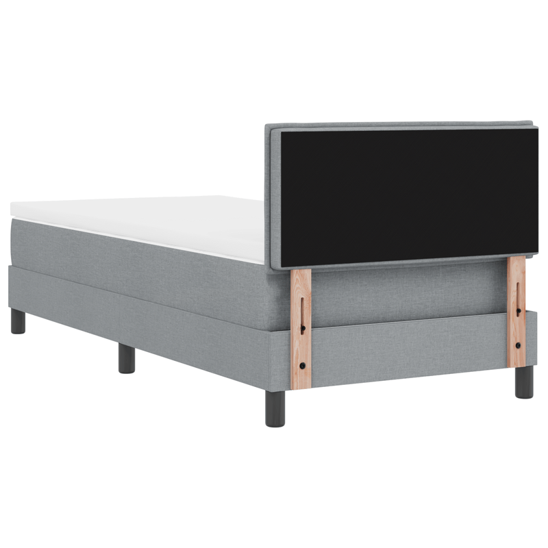 Casa si Gradina - Mobilier - Paturi si accesorii - Paturi - Pat cu arcuri cu saltea & lumina LED gri 80x200 cm tesatura - Infinity.ro
