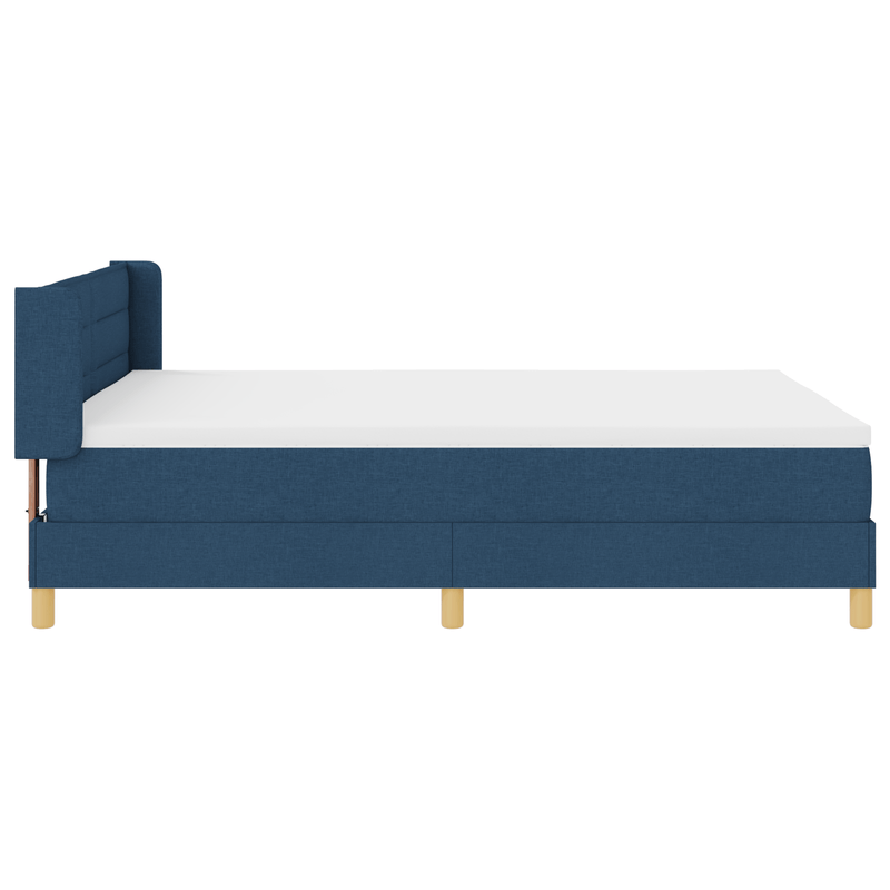 Casa si Gradina - Mobilier - Paturi si accesorii - Paturi - Pat cu arc cu saltea albastra 140x200 cm tesatura - Infinity.ro