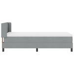 Casa si Gradina - Mobilier - Paturi si accesorii - Paturi - Pat cu arcuri si saltea gri deschis 90x190 cm material textil - Infinity.ro