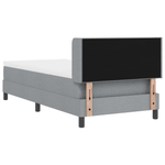 Casa si Gradina - Mobilier - Paturi si accesorii - Paturi - Pat cu arcuri si saltea gri deschis 90x190 cm material textil - Infinity.ro