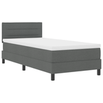 Casa si Gradina - Mobilier - Paturi si accesorii - Paturi - Pat cu arcuri si saltea & LED Gri Intunecat 80x200 cm Tesatura - Infinity.ro