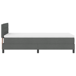 Casa si Gradina - Mobilier - Paturi si accesorii - Paturi - Pat cu arcuri si saltea & LED Gri Intunecat 80x200 cm Tesatura - Infinity.ro