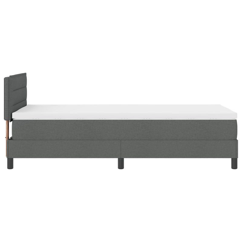 Casa si Gradina - Mobilier - Paturi si accesorii - Paturi - Pat cu arcuri si saltea & LED Gri Intunecat 80x200 cm Tesatura - Infinity.ro