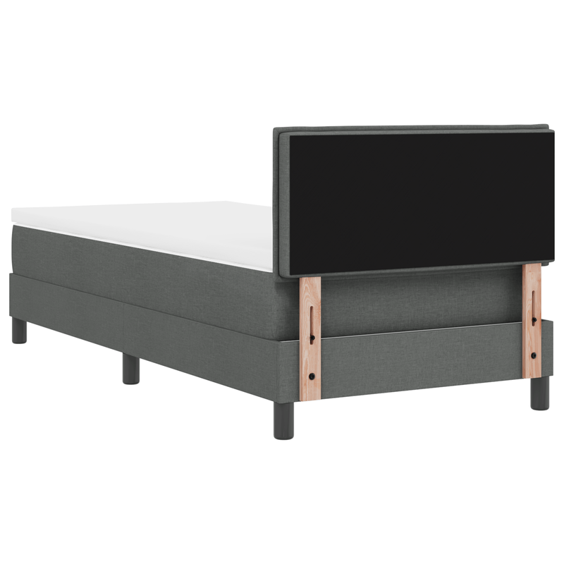 Casa si Gradina - Mobilier - Paturi si accesorii - Paturi - Pat cu arcuri si saltea & LED Gri Intunecat 80x200 cm Tesatura - Infinity.ro